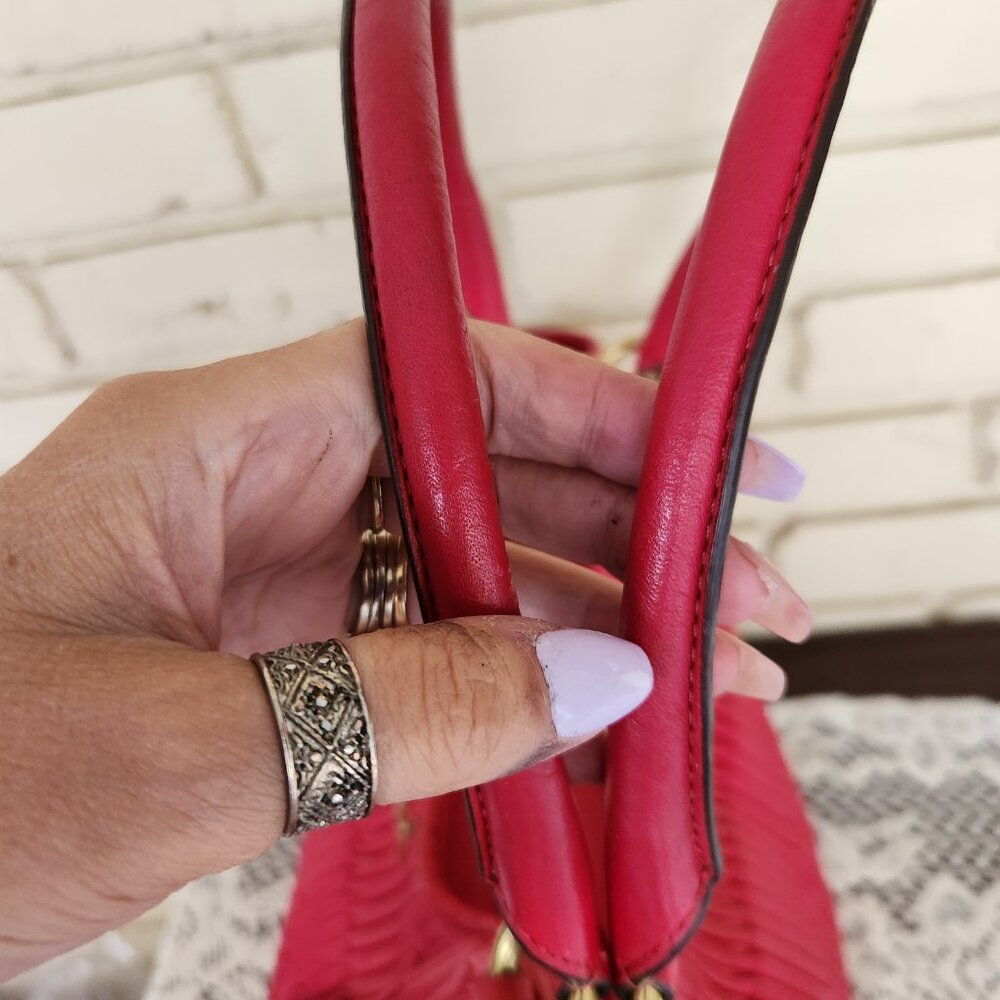 Euc Coach Ashley Gathering Pink Satchel Handbag Purse - Picture 7 of 16